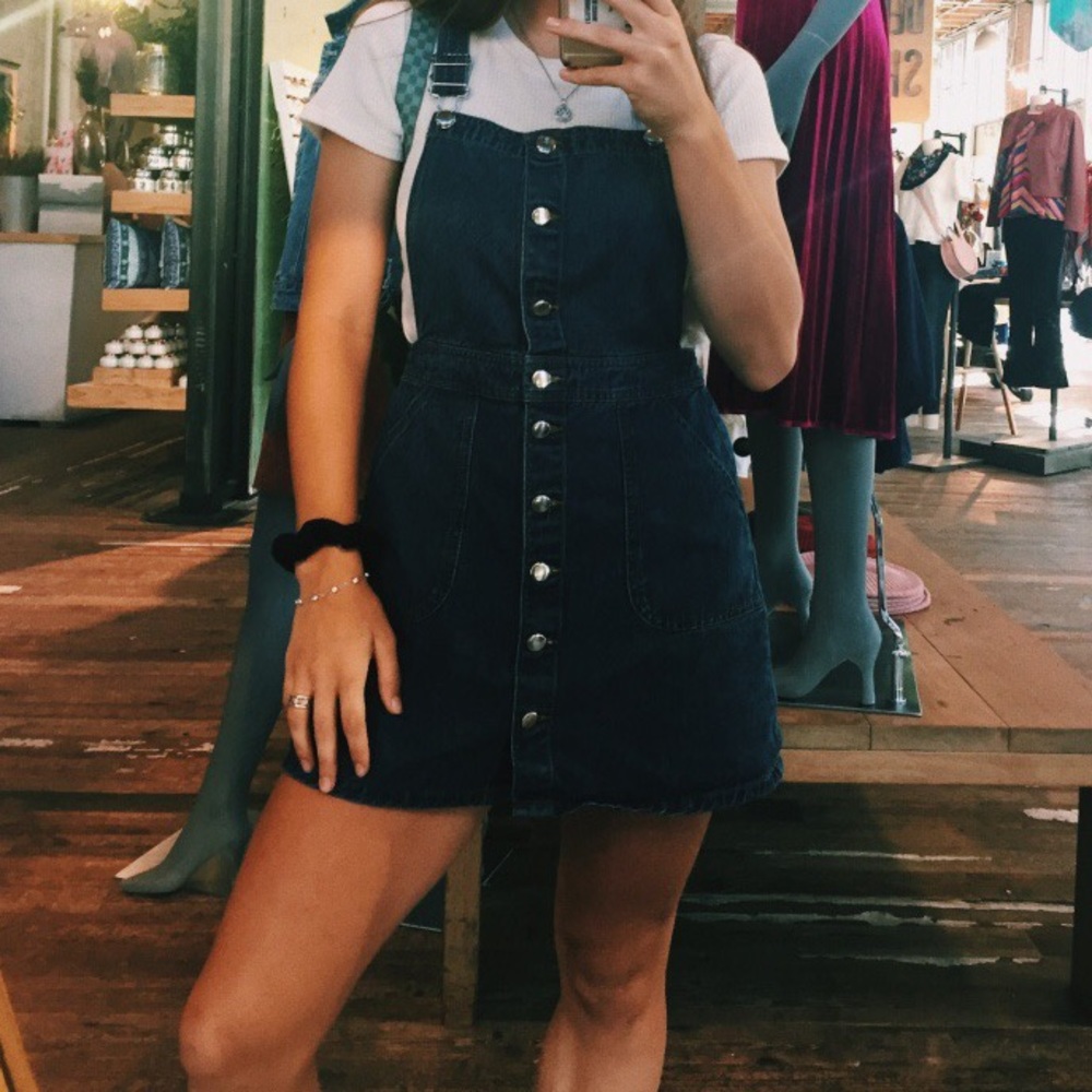 Divided Jean Overall Dress